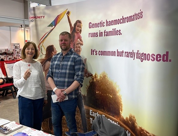 Day 3 of #BalmoralShow...And Bernadette has the last #EarlyDiagnosisSavesLives lolly. Be quick, get down to Eikon Village stand EK19 and grab the lolly! Plus booklets, testing info and advice about #haemochromatosis. Up to 1 in 10 people in #NorthernIreland are at risk.