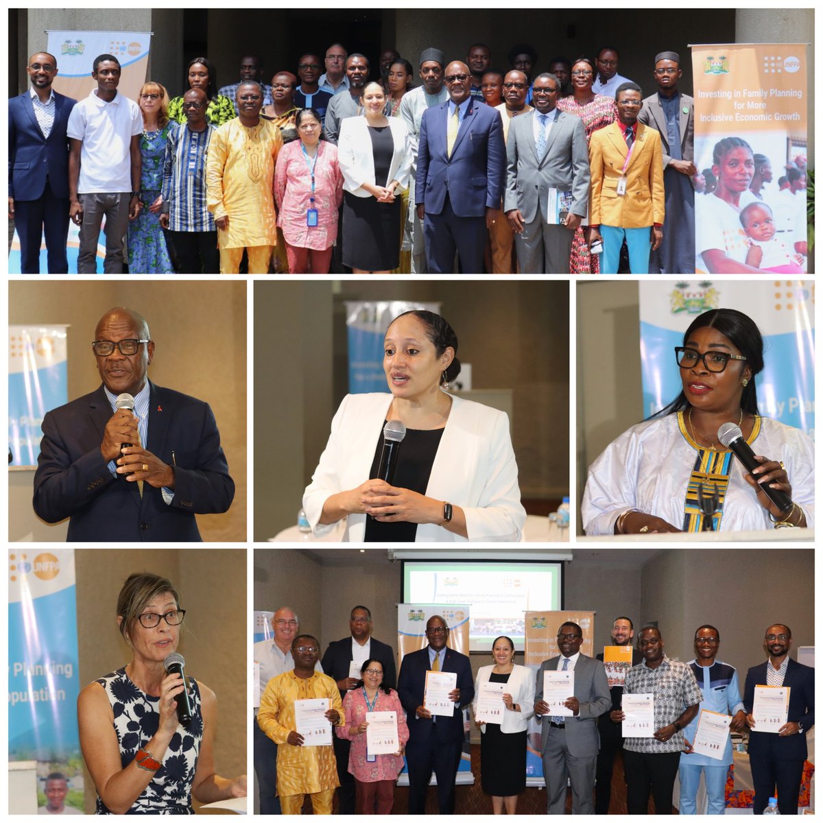 Today, Ministry of Health & @UNFPA launched an Investment Case for #FamilyPlanning at a high-level dialogue led by our Rep @NadiaRashd & Ministers @DembyAustin & @IsataMahoi.🙏🏿 to @UKinSierraLeone, @WHO, @UNAIDS, @IMF, @WorldBank, @UNICEF & partners for a captivating dialogue.