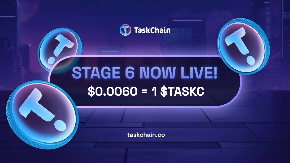TaskChain_Co's tweet image. 🚨STAGE 6 NOW LIVE!🚨

New price for $TASKC tokens: $0.0060

Visit our official website to participate in the #presale.
👇
taskchain.co

#cryptocurrency #TaskChain #web3‌‌