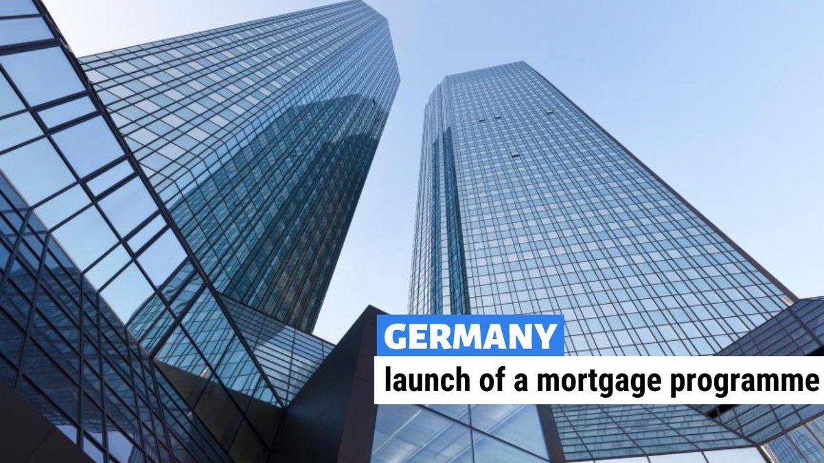 🇩🇪🇪🇺EIB Group and @DeutscheBank launch a €600m mortgage programme for climate-friendly homes in Germany, supported by a €150m EIB guarantee. Loans will be available via Deutsche Bank, DSL Bank, & BHW Bausparkasse from June 2024. Read more➡️bit.ly/4dXGGxN