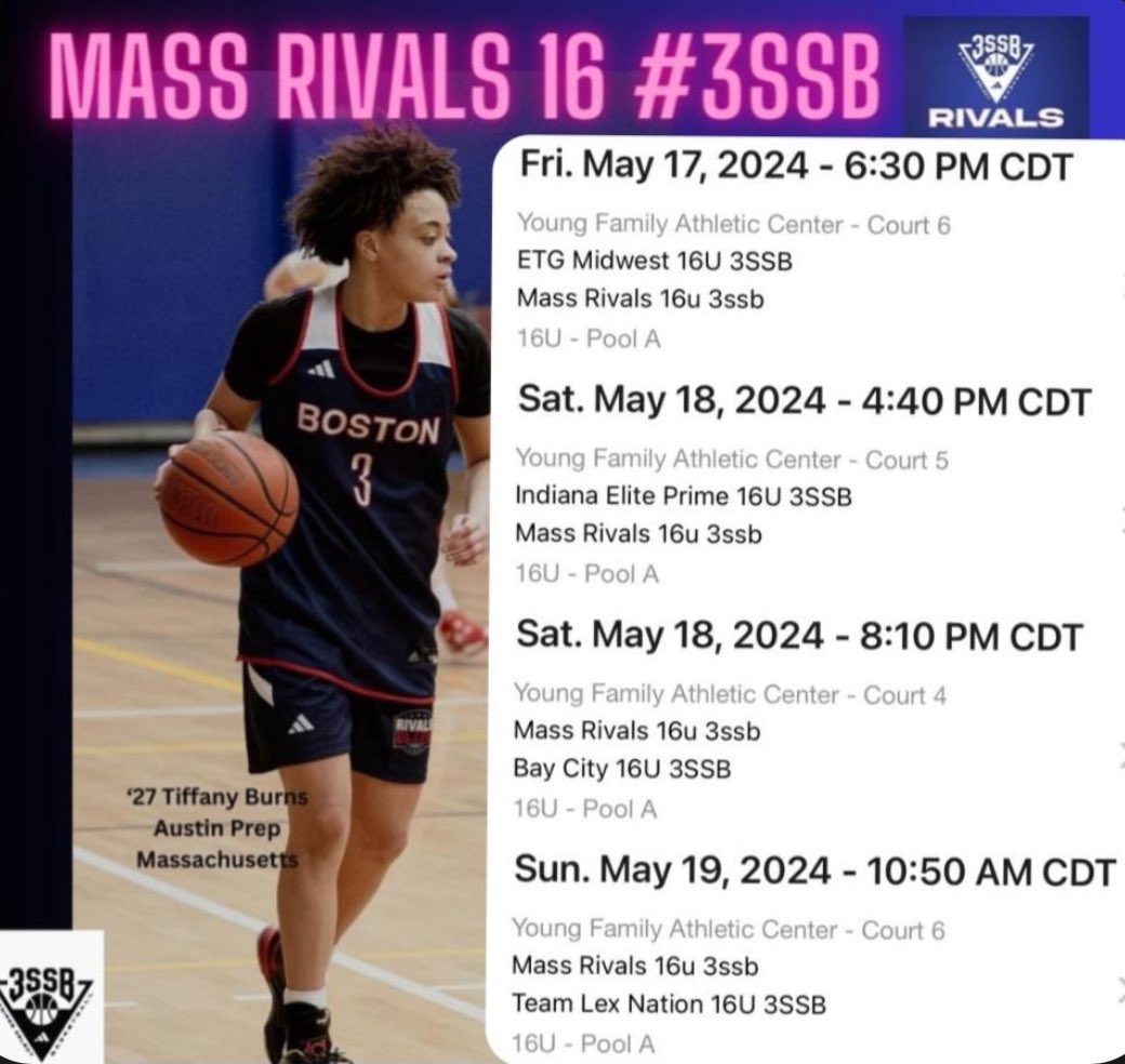 Live @3SSBGCircuit Session 2! Here’s my schedule for this weekend, running with @LadyRivals at the new @YFAC_Sports! @IAMCoachU1 @AustinPrepGHoop