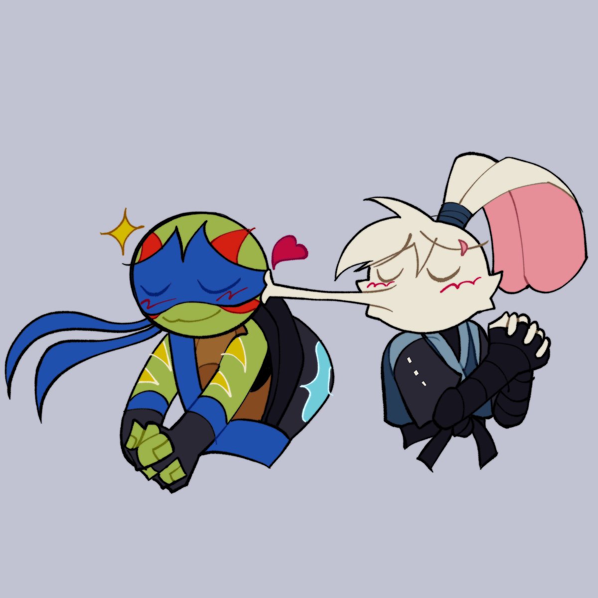 Sorry if I don’t post for a bit. Things are getting kinda rough rn so I don’t have much time on my hands. So take these sillies instead :) #leosagi #rottmntleo #yuichiusagi #leochi #rottmnt
