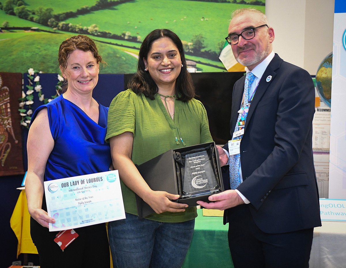 On #IND2024 We honoured amazing colleagues with our Louth Hospitals Nursing Excellence awards 2024
Our Nurse of the year chosen by her peers for Living our Nursing values & always going to the extra mile for patients and team is ..Bijily!
Congratulations Bijily! #LivingPathway 💙
