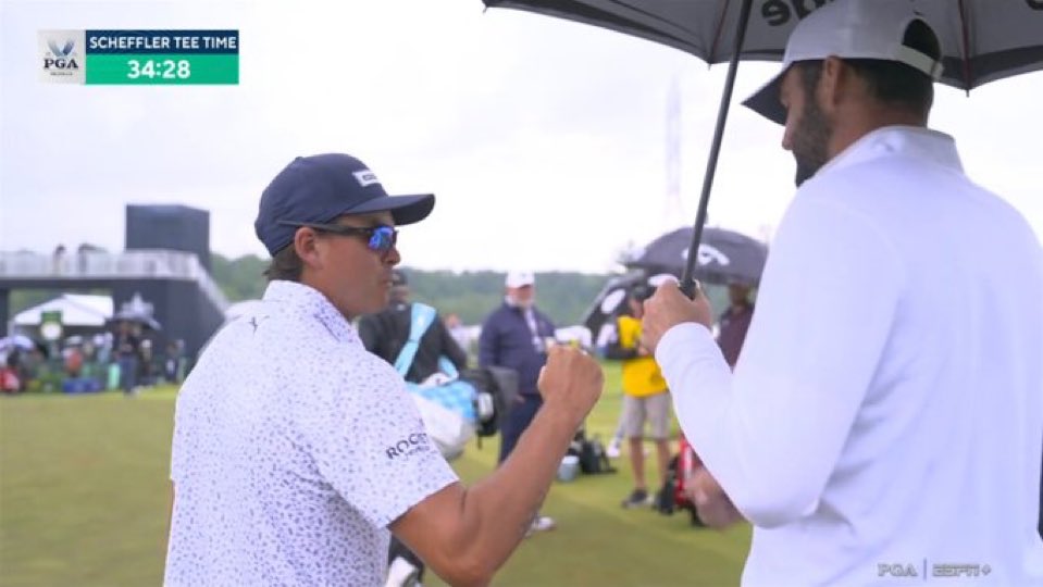 “We’re both wearing white right now but we both will be wearing orange this week huh.” - Rickie