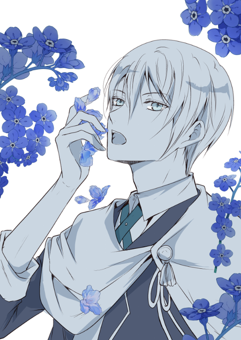 「blue theme flower」 illustration images(Latest)