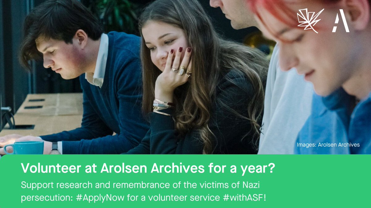 ❗We are still looking for a volunteer at the @ArolsenArchives 👉People between the ages of 18 and 30 who come from a European country and speak very good German or English can now apply to volunteer with ASF from September 2024 to August 2025 👉 asf-ev.de/freiwilligendi…