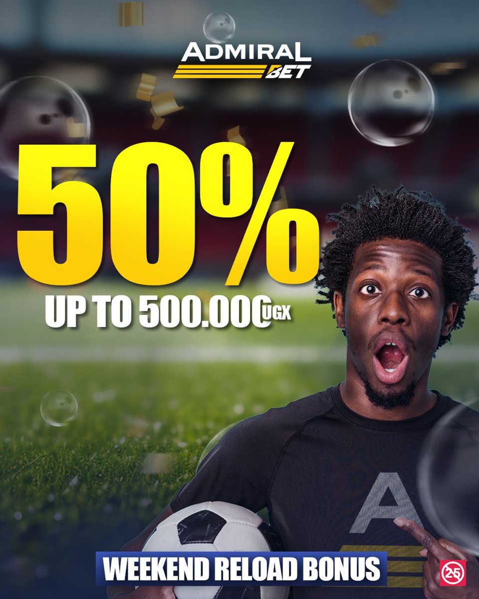 Ready for the weekend? Dive into the excitement with @admiralbetug's irresistible offer! Get a 50% bonus up to 500,000! Don't miss out on the chance to elevate your gaming experience! Visit Admiral Bet now and make this weekend one to remember!