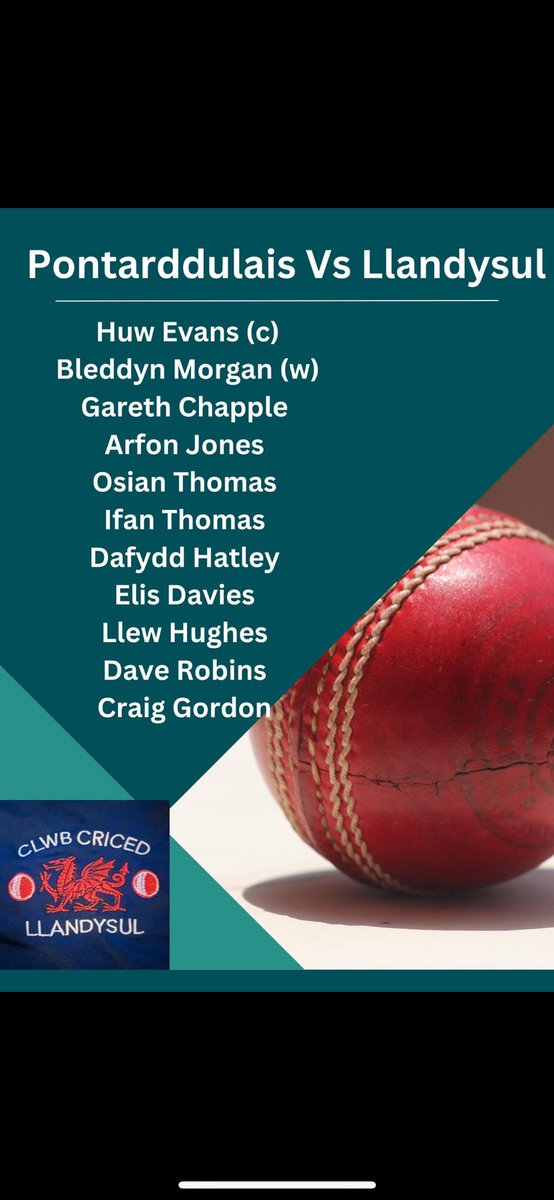 Clwb Criced Llandysul (@ccllandysul) on Twitter photo First XI are at home to <a href="/MaestegCC/">Maesteg Cricket Club</a> tomorrow hoping to find their first win of the season๐ค come down to support the boys! 1pm start ๐โ๏ธ๐ป
Second XI to face <a href="/PontarddulaisCC/">PontarddulaisCC</a> โMaroons tomorrow! ๐ second XI off to a flyer last week more of the same tomorrow boys! First XI are at home to <a href="/MaestegCC/">Maesteg Cricket Club</a> tomorrow hoping to find their first win of the season๐ค come down to support the boys! 1pm start ๐โ๏ธ๐ป
Second XI to face <a href="/PontarddulaisCC/">PontarddulaisCC</a> โMaroons tomorrow! ๐ second XI off to a flyer last week more of the same tomorrow boys!