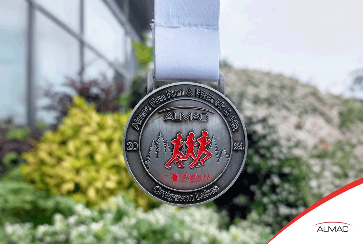 Presenting our new participant medal for the Almac 5K / 10K Fun Run & Walk, taking place on Saturday 25th May at Craigavon Lakes. Registration closes at 5pm on Monday 20th May. Run, walk or jog with us in aid of @AirAmbulanceNI: hubs.li/Q02xy1Cp0