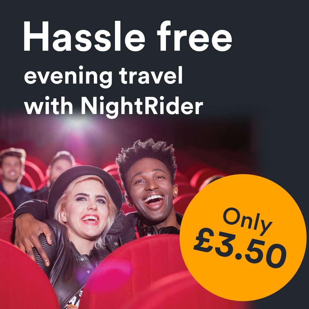 Hop on and off the bus as much as you like with our NightRider ticket. Unlimited travel for only £3.50! For more info > stge.co/4bjl0uf