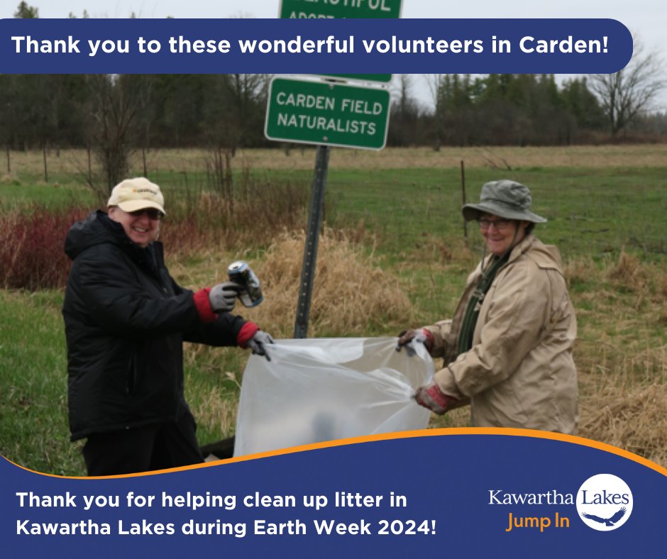Thank you to these wonderful Carden volunteers for taking the time to keep Kawartha Lakes green. #ActONLitter