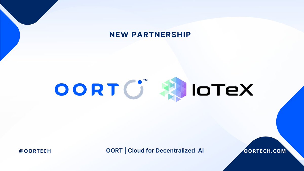 oortech's tweet image. We&apos;re thrilled to announce a new partnership with @iotex_io, the modular Web3 infrastructure platform revolutionizing IoT 🙌
#OORT 🤝 #IoTeX #DePIN