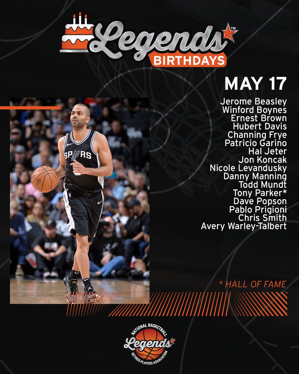Join us in wishing a HAPPY BIRTHDAY to these #NBA and #WNBA Legends including @Hoophall Inductee Tony Parker 🎉 #LegendsofBasketball #NBABDAY #WNBABDAY #HOFBDays