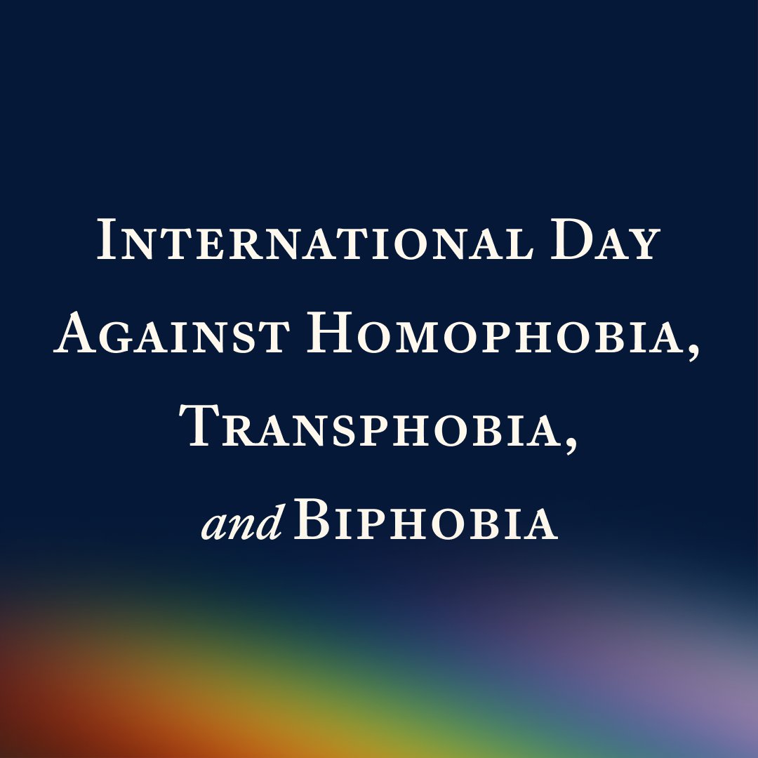 Everyone deserves to be treated with dignity and accepted for who they are. On International Day Against Homophobia, Transphobia, and Biphobia, we continue our work to ensure LGBTQI+ people everywhere are protected from all forms of violence and discrimination.