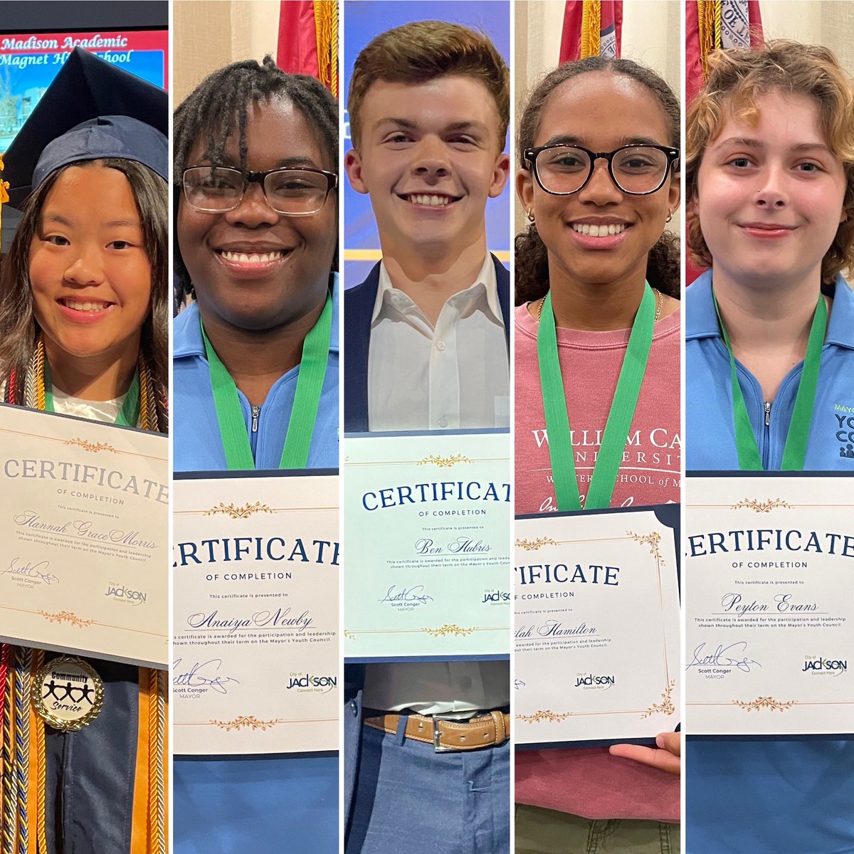 It’s graduation season here in #JacksonMadisonCountyTN. We would like to congratulate all of our Class of 2024 #MayorsYouthCouncil Members. Thank you for your service to our city! @JMCSchools @usjbruins @TCA_Lions @JCSeagles @HomeLifeAcademy @SHJKNIGHTS
