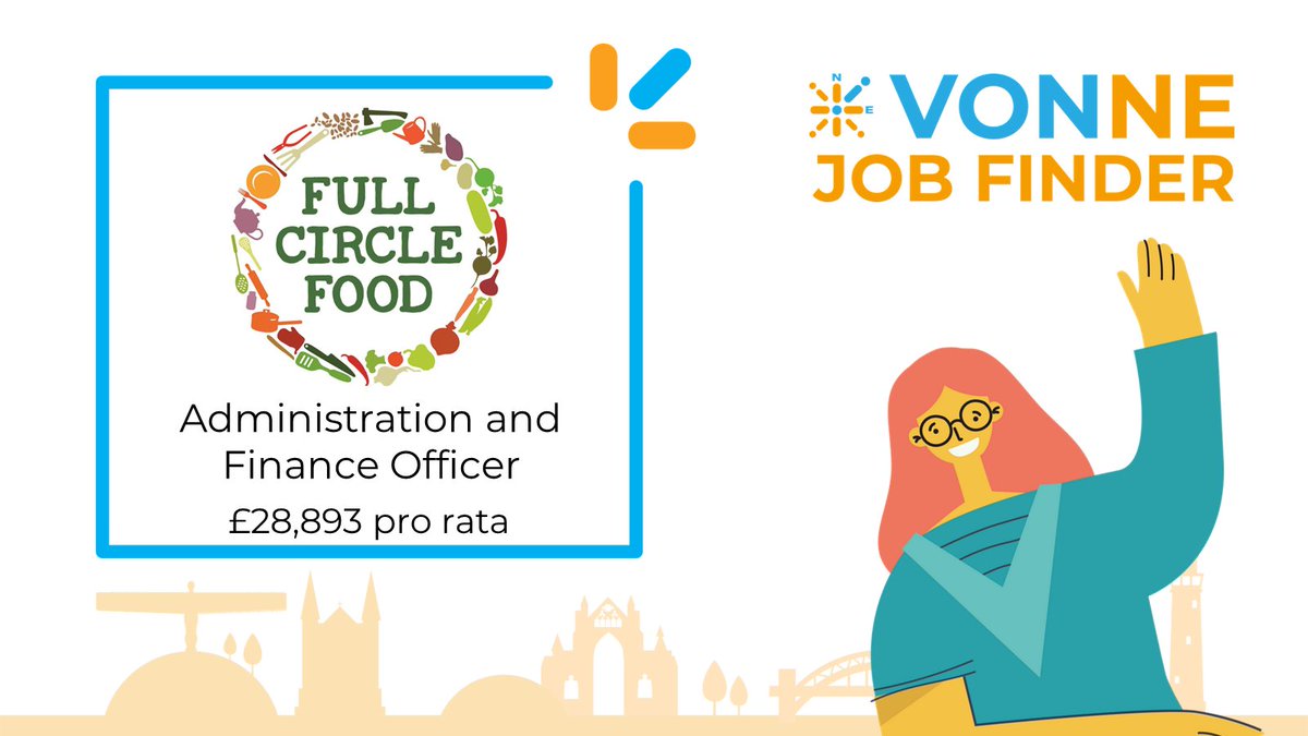 Administration and Finance Officer, @FullCircleFood , £29K pro rata vonne.org.uk/vonne-jobs-det… #CharityJobs #NorthEastJobs #NorthumberlandJobs