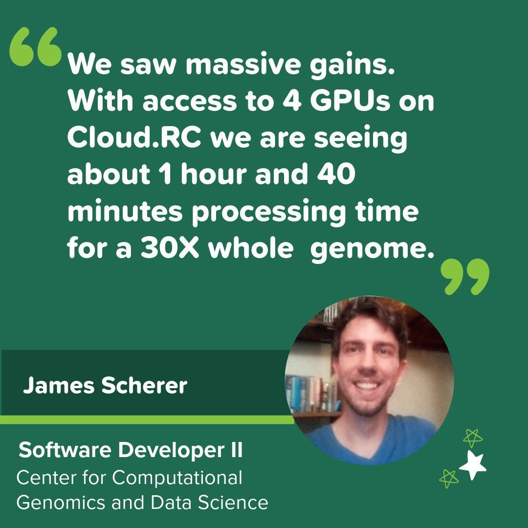 UABIT's tweet image. James Scherer is a software developer and works with Brandon Wilk in @lizworthey’s lab in @UABHeersink. For six months, the duo worked closely with members of the #ResearchComputing team to bring #Parabricks into the cloud. Read the full story: buff.ly/3w5YFRq