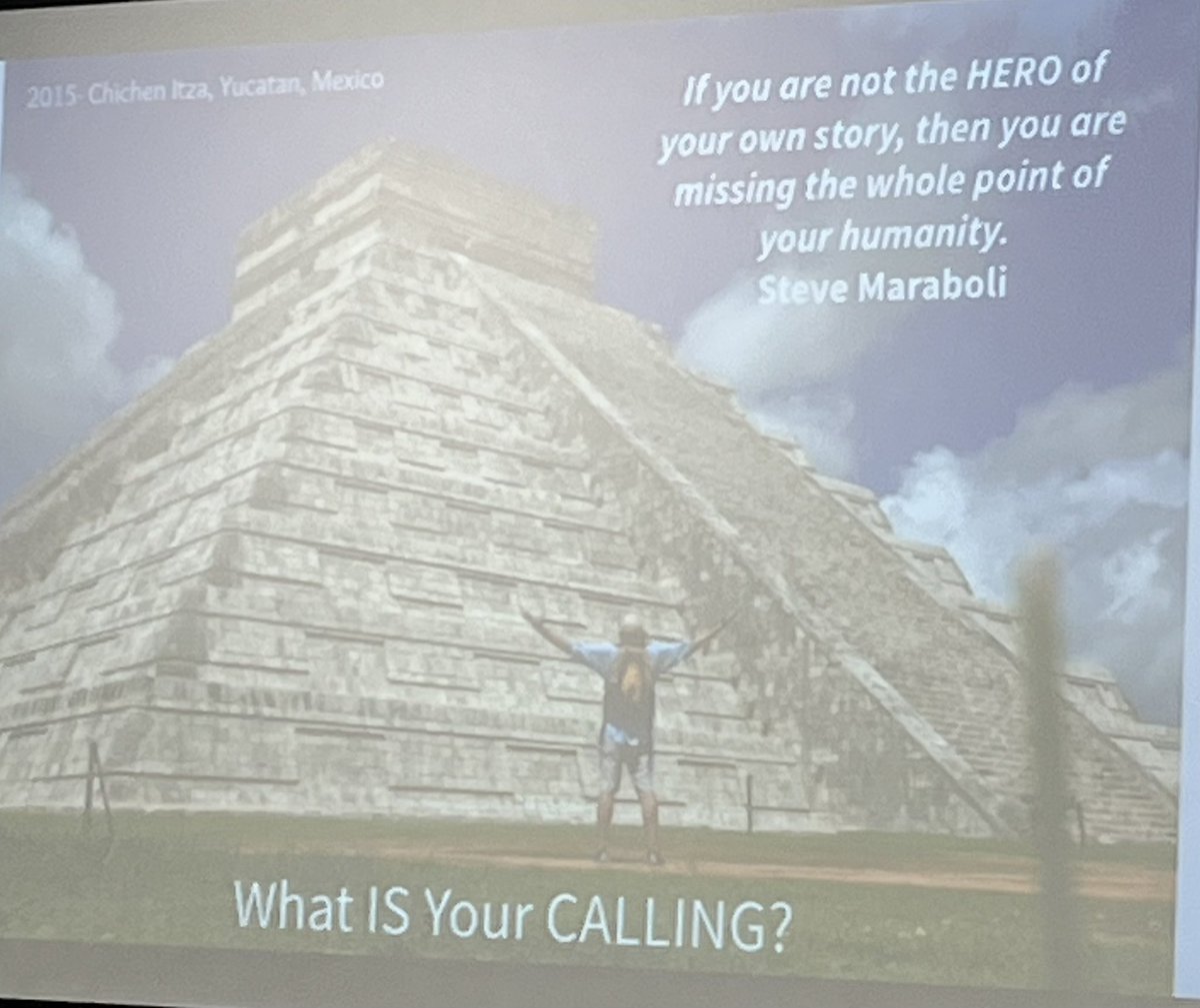 The incomparable Freebird McKinney and our @WCPSSfuturetchr exploring the Hero’s Journey. #wcpssfutureteachers #thestorycontinueswjthme #betheheroofyourstory