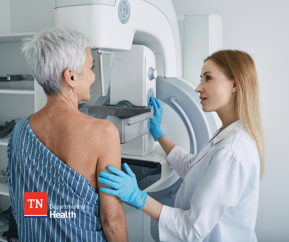 1 out of 8 women in TN will develop breast cancer in her lifetime. Women ages 50-74 should get a mammogram every 2 years. Talk with your healthcare provider or visit your local health department to learn more about risk factors and recommended screenings. #NationalWomensWeek