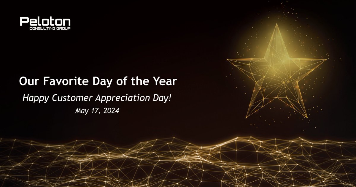 pelotongroup's tweet photo. Happy Customer Appreciation Day! We want to express our most sincere gratitude, from every member of the Peloton Consulting Group team, for your continued partnership.

We're honored to have your ongoing trust as your strategic partner. #CustomerAppreciation #BetterTogether https://t.co/4V5PpHx0Ve