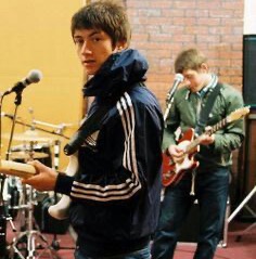 Rare photo of an early Arctic Monkeys rehearsal