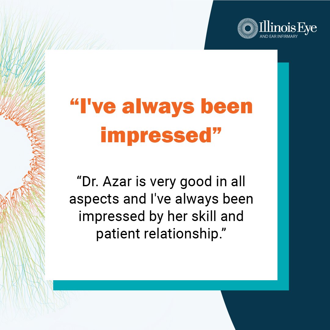 The IEEI would like to thank our amazing patients for taking the time to write these positive reviews! Dr. Azar is recognized as an outstanding surgeon who is highly regarded by her peers in ophthalmology. She is known for her expertise in amblyopia and eye movement disorders.