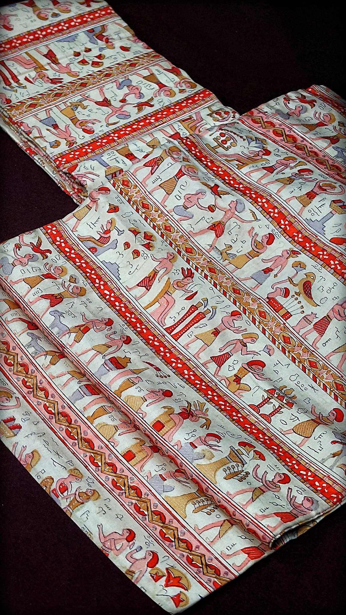 名古屋帯 邪魔くさくっ エジプト壁画 リユース送料無料 かぐや178