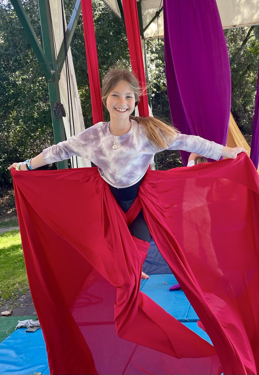 Aerial Arts is a favorite Specialist Class at Manzanita! Held in our beautiful Aerial Arts Pavillion, the class meets twice a week in rotating 6 week cycles. Each class performs a choreographed piece for the community at the end! 
#ManzanitaSchool  #thegreatturning #NatureSchool