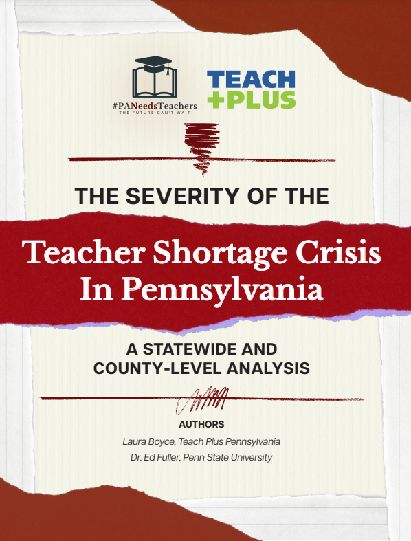 A new Teach Plus and PA Needs Teachers report by Laura Boyce and Dr. Ed Fuller examines the severity of the teacher shortage crisis at the state and county level. Click here to read the full report. paneedsteachers.com/county-assessm…