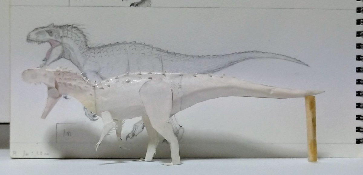 Spino_Rin's tweet image. インドミナス自作ペーパークラフト
(2019年？)
#ジュラシック・ワールド
#インドミナス・レックス
#Indominusrex
#金曜ロードショー #金ロー