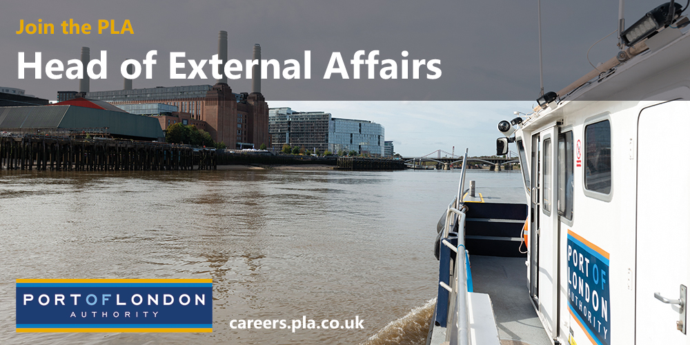 We're hiring an experienced Head of External Affairs to join our Corporate Affairs team ➡️ hubs.la/Q02xmT5Q0 #RiverThames #Careers #MaritimeCareers