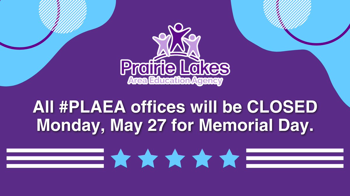 All #PLAEA offices will be closed Monday, May 27, for Memorial Day. We will return to normal business hours on Tuesday, May 28. 🗓#EveryDayAtPLAEA