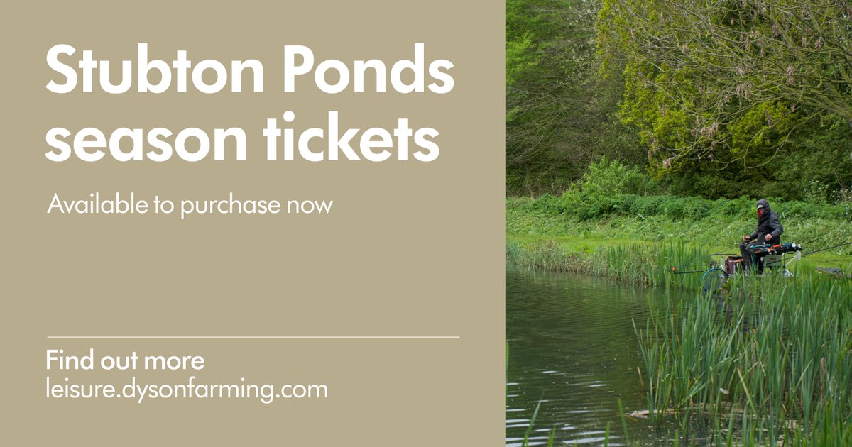 🎣 Fish with us all year round with a Stubton Ponds season ticket. Find out more at leisure.dysonfarming.com/explore/stubto… 🔗

🎟️ Day tickets can also be bought for every pond – book online or scan the QR code at the ponds.

#fishing #lincolnshire #angling