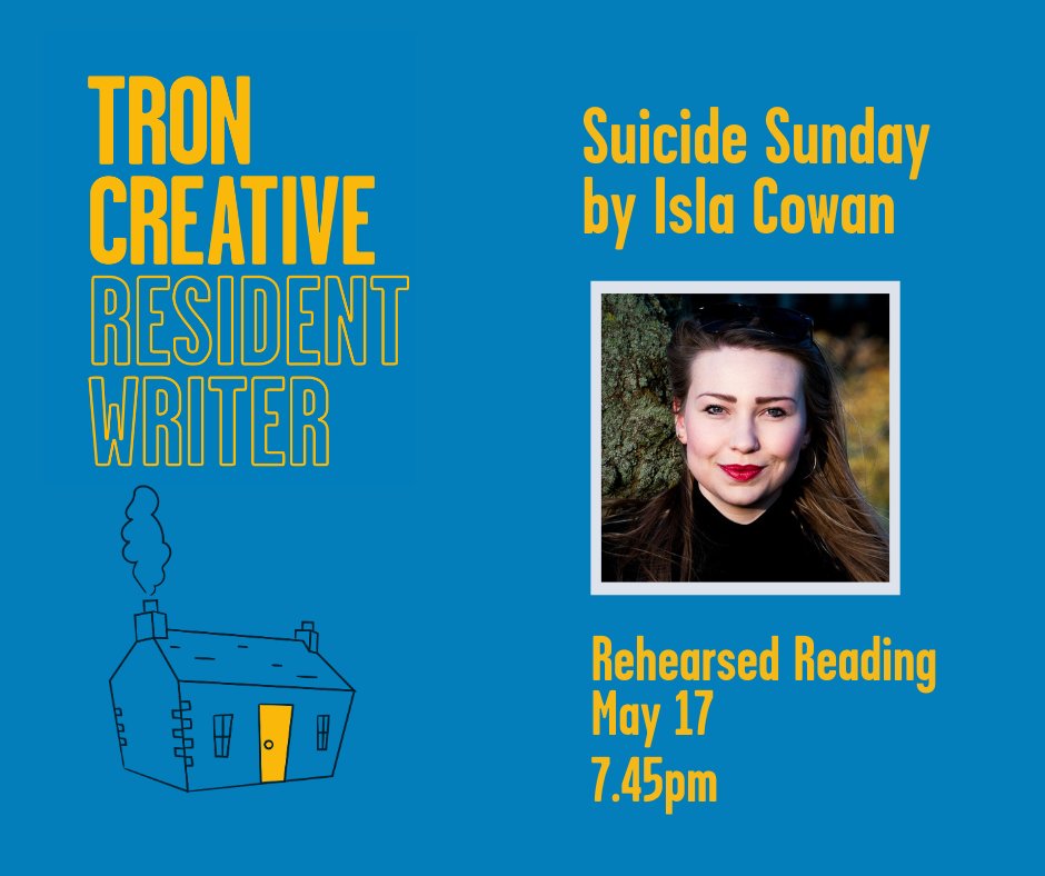 Tonight is the public Rehearsed Reading from our Resident Writer @islacowan We're so excited to hear the first script-in-hand reading of 'Suicide Sunday' – an explosive new play about power, privilege, and identity. tron.co.uk/resident-write…