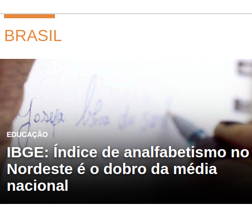 🅼🅴🅳🅸🅰 NACIONAL 🤡🤡🤡
Em 2018, o Indicador de Alfabetismo Funcional (Inaf) apontou que 29% dos brasileiros eram considerados analfabetos funcionais.

Dados de 2018 porque de 2019 até 2022 tudo melhorou um pouco, mas não é divulgado. 🤡🤡