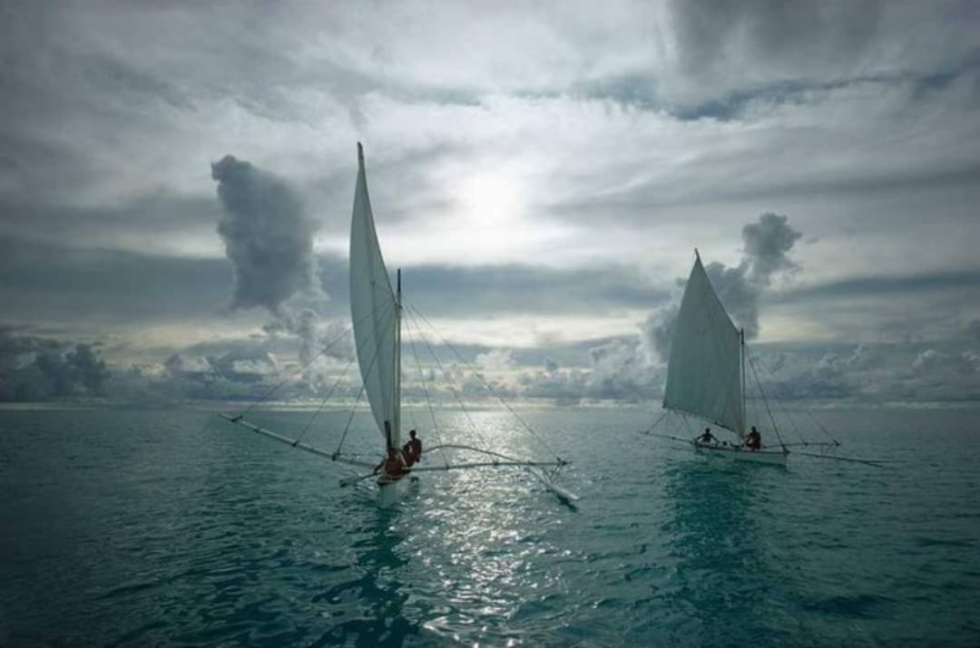 A beautiful sunset that was mistaken for a dawn. © Claude Debussy Ph. Robert Lebeck, Bora Bora ll, 1967