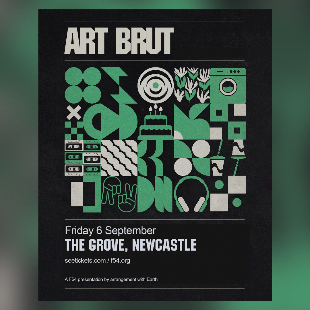 UK indie punk legends Art Brut return to the North East for a sweaty one at The Grove, Newcastle on Fri 6 Sep. Tickets → bit.ly/3xFuKQp