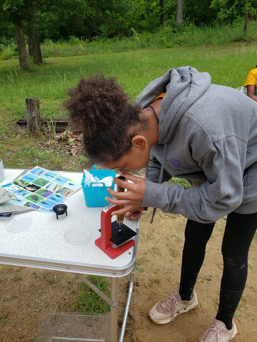 Grant Middle School 6th graders joined us at Camp Cilca to learn about ecosystems! They assessed water health through macroinvertebrates and used nets and microscopes to explore aquatic life! 🔬 Future ecologists in the making! @schooldist186