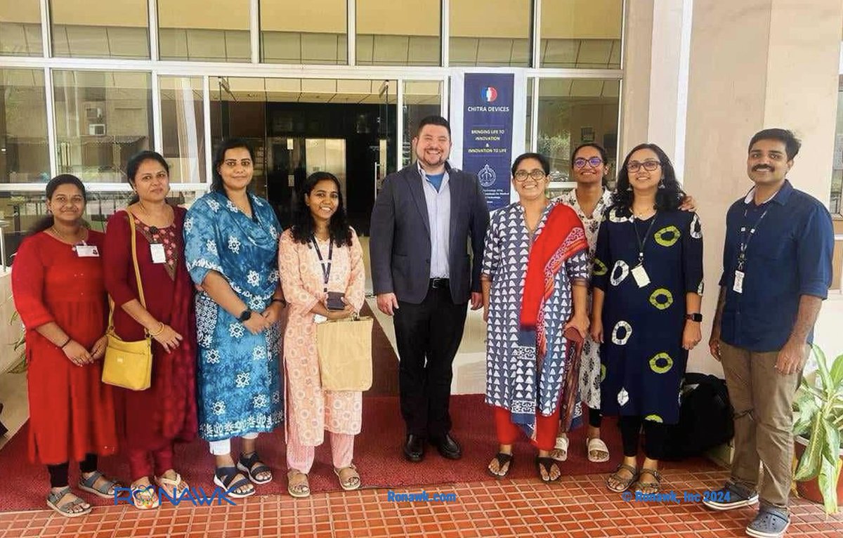 Where in the world is AJ? A few weeks back Dr. Mellott gave a talk at the Sree Chita Triunal Institute in India: bit.ly/4biCJ4A Thank you for the hospitality and engagement of our tech and data. We are looking forward to collaborations. #Tissueengineering, #cellculture