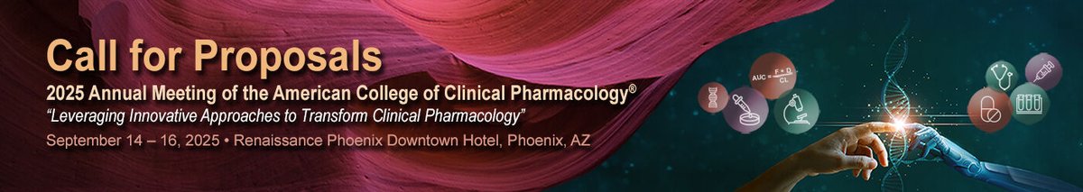 The Call for Proposals Submission System for the 2025 Annual Meeting of the American College of Clinical Pharmacology® (ACCP) is now open!

bit.ly/4dHIWsG