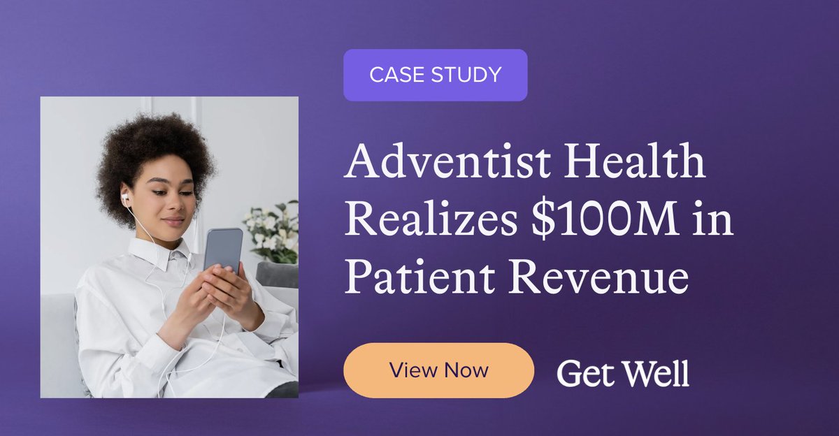 Adventist Health has served over 1.5M patients, has over 431K custom virtual Get Well Navigator interactions, and generated over $100M net patient revenue to date. 📈 

🔍 Discover their full impact here: getwellnetwork.com/resource/adven…

#AdventistHealth #CaseStudy #ElevatingPatientCare