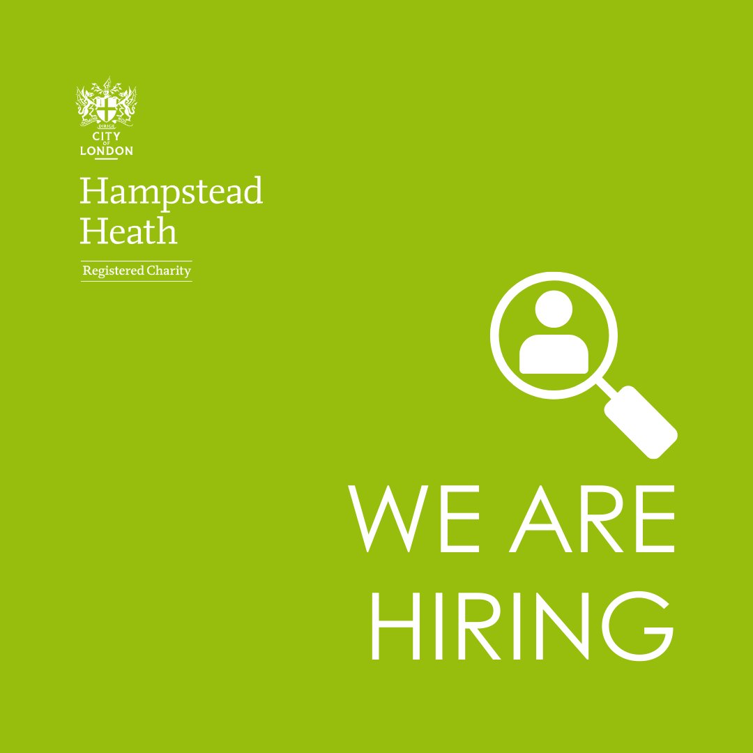 We're hiring for three positions on the Heath: 👉Ranger at Parliament Hill bit.ly/3V33X9M 👉Ranger on the Heath bit.ly/3V1i67A 👉Ranger in Golders Hill Park bit.ly/3K6NSd6 Closing date: 14 June