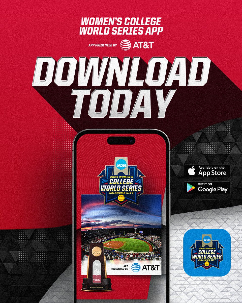 Regionals are in full swing today! Stay on top of all the action and follow your favorite team with the #WCWS App presented by @ATT! 📲 on.ncaa.com/WCWSApp #RoadToWCWS