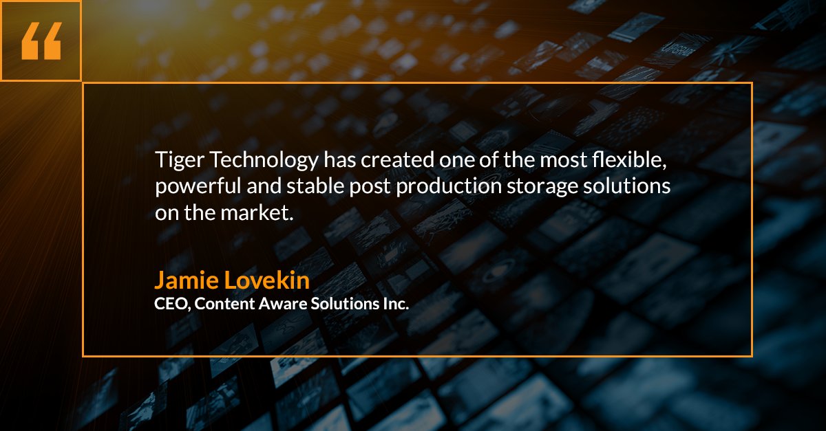 "Unmatched flexibility, power &amp; stability" - this is just a glimpse of what the CEO of Content Aware Solutions Inc. has praised #TigerTechnology's post-production storage solutions for.

👉tiger-technology.com/wp-content/upl…
#MediaProduction #PostProduction #DataManagement #HybridCloud