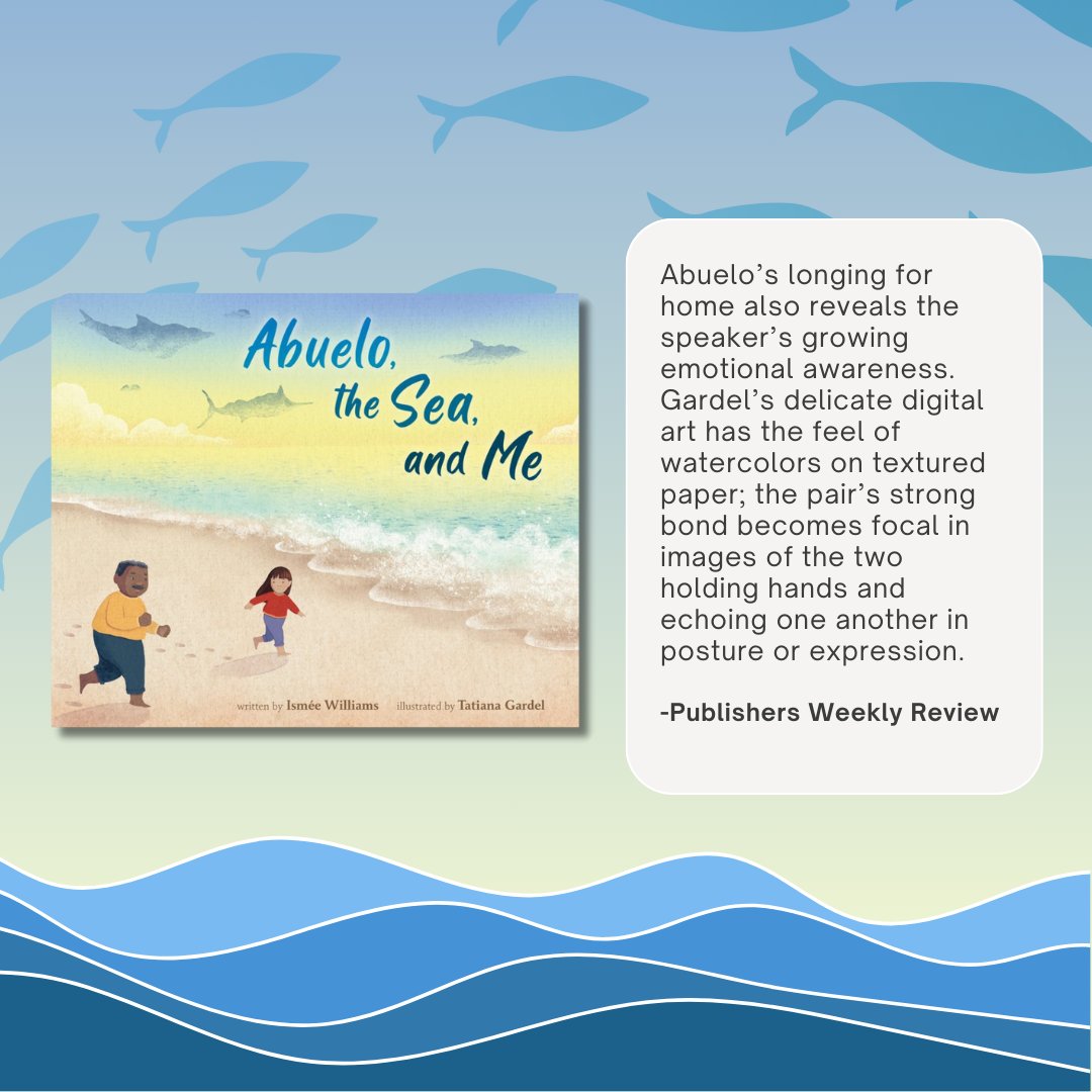 Just a few days before Abuelo, the Sea, and Me release, and I’m happy to share this nice review from @PublishersWkly! Abuelo, the Sea, and Me comes out on 5/21 and is available for pre-order. Link for the full review publishersweekly.com/9781250848772?…