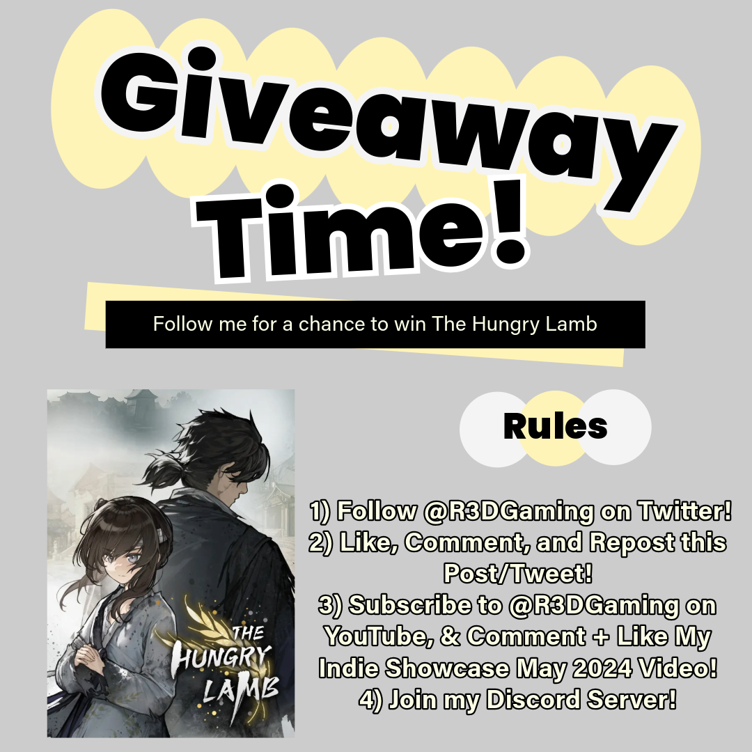 Weekend #GiveawayAlert '🐑The Hungry Lamb: Traveling in the Late Ming Dynasty!'  
📷 1X STEAM GAME KEY GIVEAWAY!  
• Follow the *Rules* in the picture, & I will randomly choose a winner on Monday, 5/20! Links below!  #Giveaway #Steam #GameKeys #FreeGame #FreeSteamGames #pcgames
