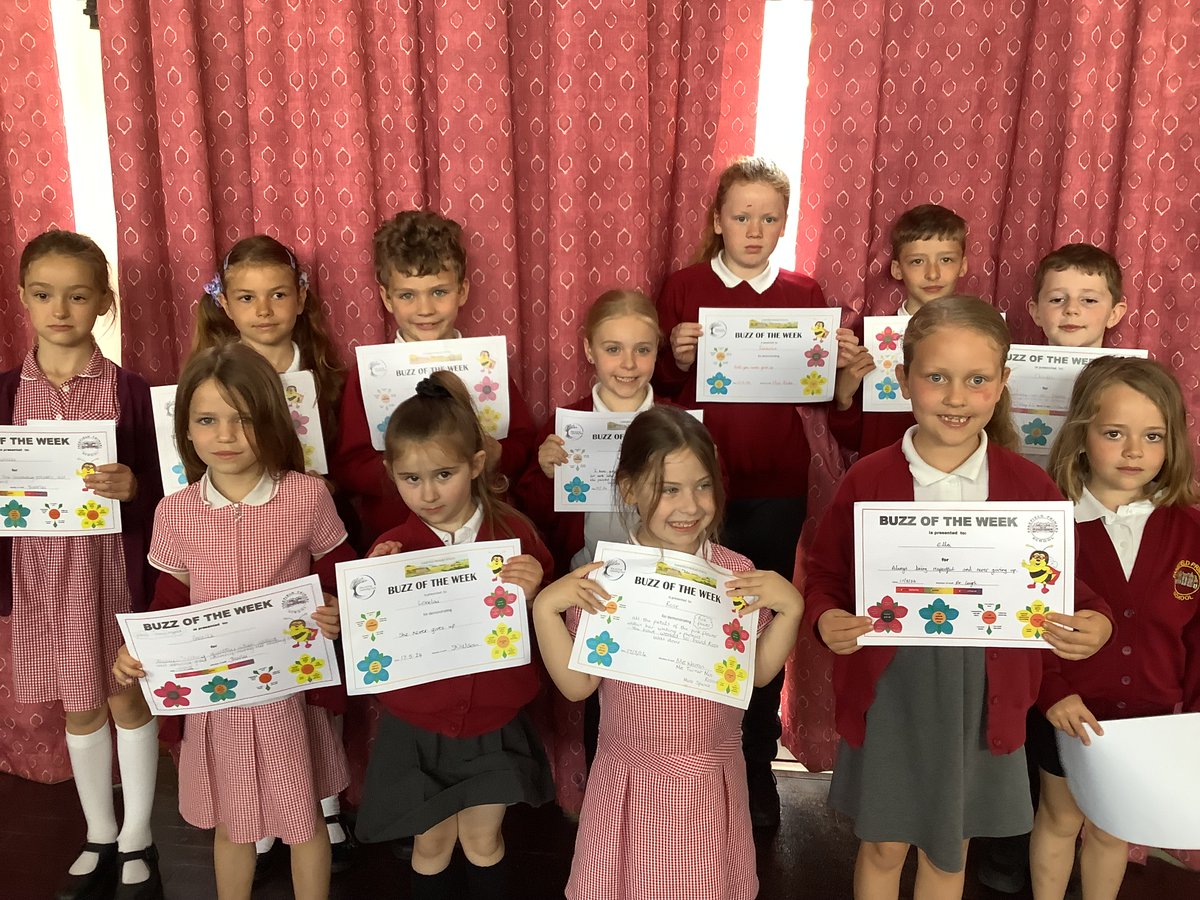 Well done to all the children who have been awarded buzz of the week, we heard of some wonderful examples of never giving up and showing respect to each other.