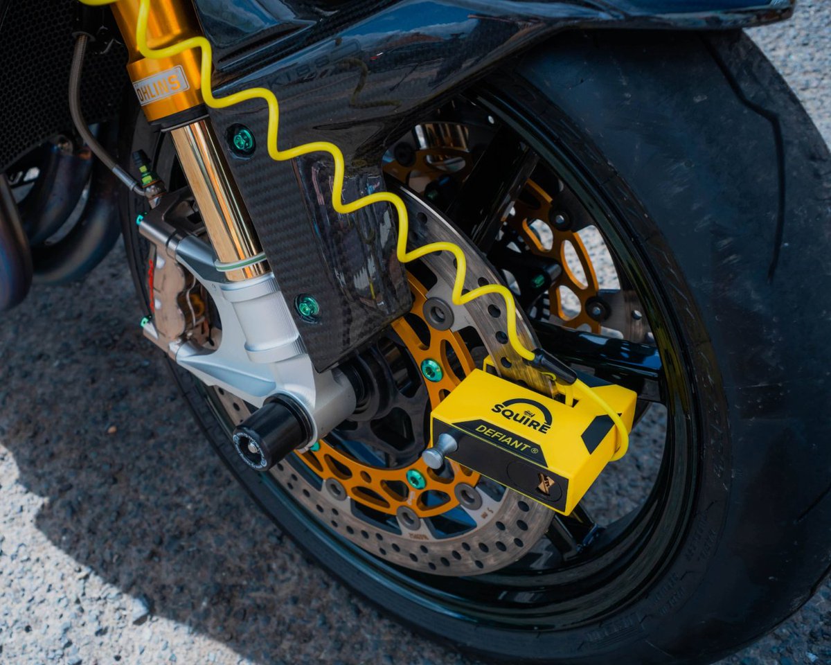 Worried about motorcycle theft while out & about? Disc locks are a simple yet effective way to protect your bike on the go🔒⁠
⁠
These compact devices attach to your brake disc, preventing the wheel from moving & making it nearly impossible for thieves to roll your bike away.