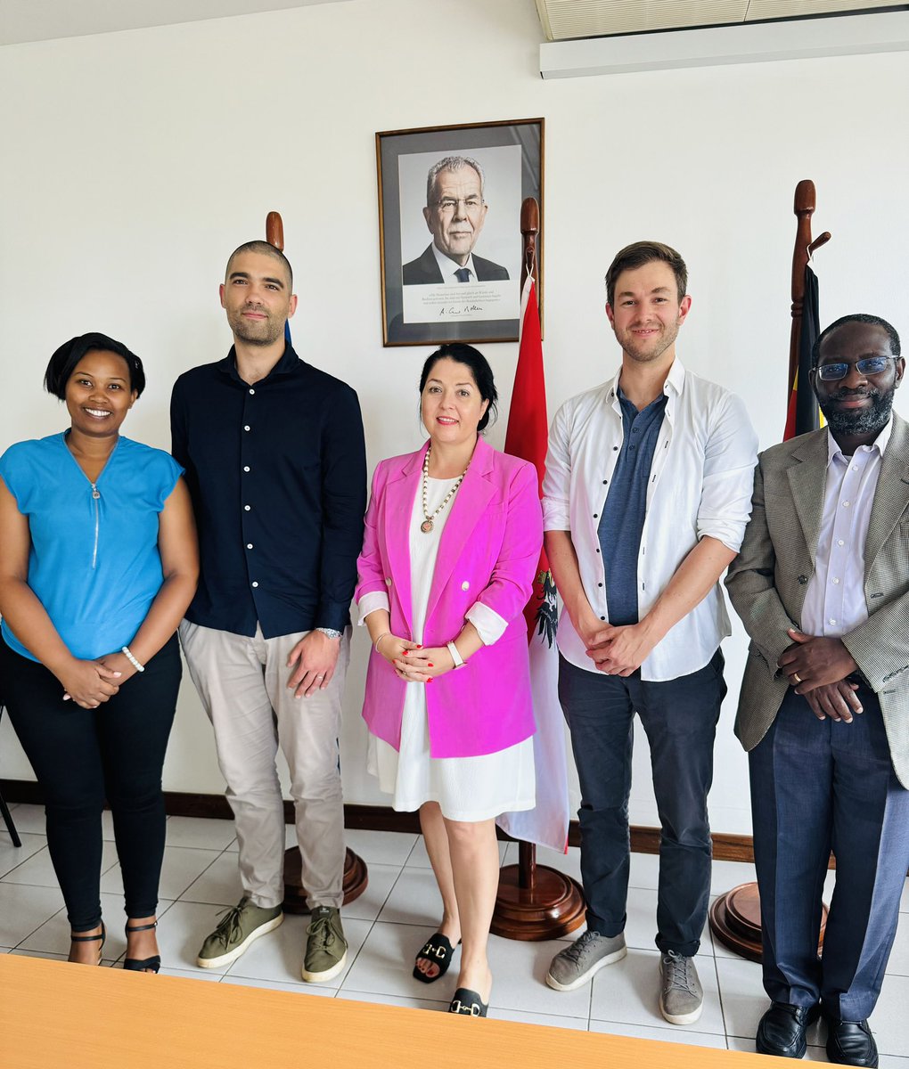 Happy to receive DI Gabriel Stecher and Florian Sorge from @BOKUvienna @BOKU_HyWa. They are researching agricultural practices in Mpanga catchment area so as to improve water quality under the #SWAQ project in partnership with @IIASAVienna @AustrianDev. 👏