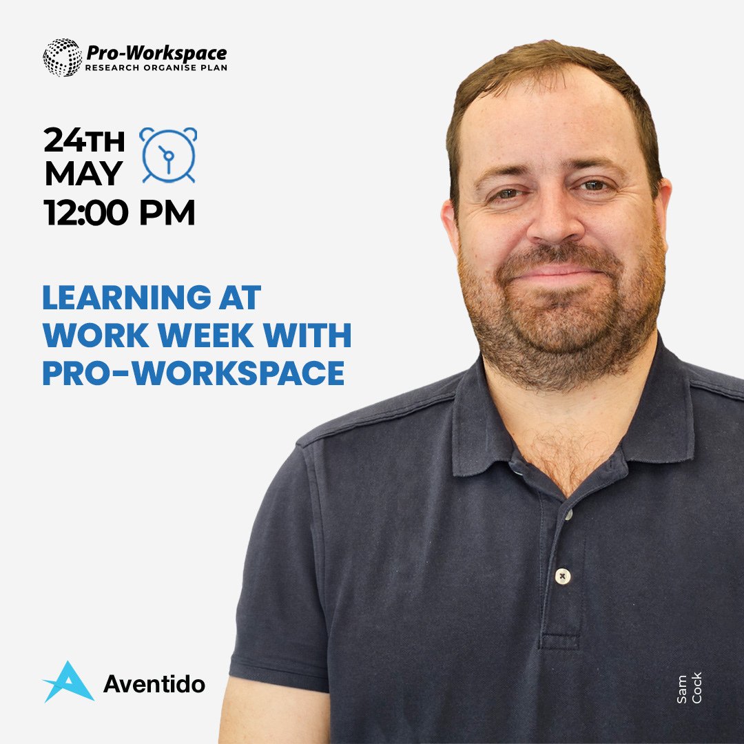 #LearningAtWorkWeek is an annual event to build learning cultures at work and aims to put a spotlight on the benefits of continual learning and development. Find out how Pro-Workspace could help with this in our upcoming webinar: zurl.co/cMsA